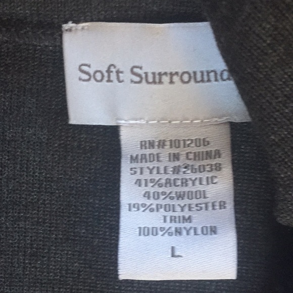 Soft surroundings women’s tunic velvet trim - Picture 5 of 5